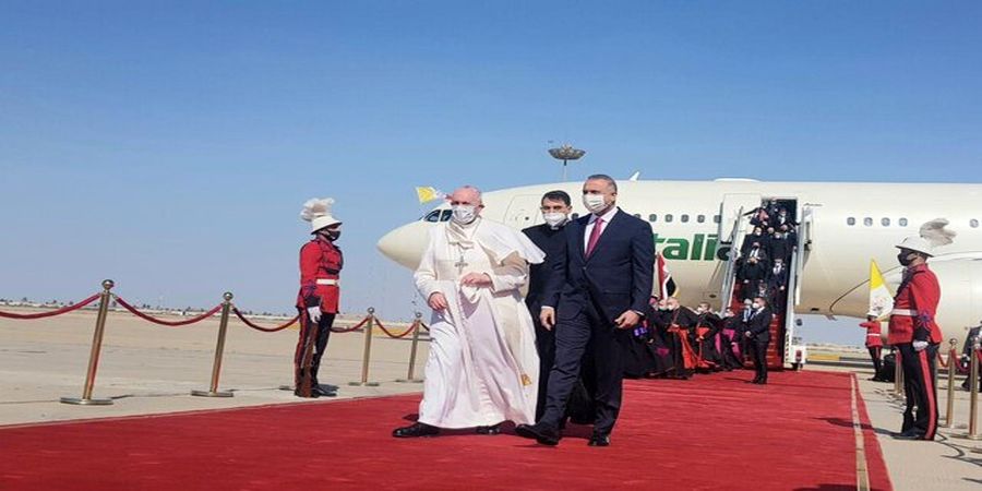 پاپ وارد بغداد شد

