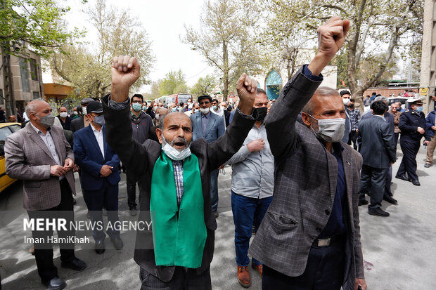 راهپیمایی مردم همدان در محکومیت حادثه مشهد